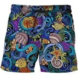 Colorful Underwater Paradise Men's Swim Shorts