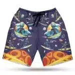 Cosmic Alien Surfing Men's Board Shorts