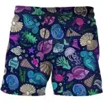 Deep Sea Marine Life Patterns Men's Swim Shorts