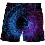 Electric Nebula Swirl Men's Rave Shorts