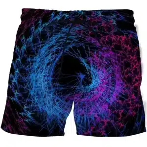 Electric Nebula Swirl Men's Rave Shorts