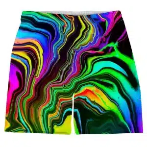 Electric Neon Lava Flow Psychedelic Men's Shorts