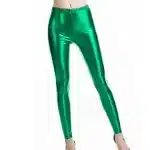 Emerald Green Metallic EDM Rave Women's Leggings