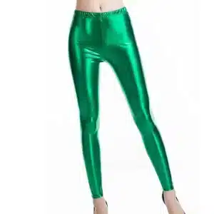 Emerald Green Metallic EDM Rave Women's Leggings