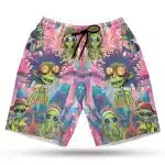 Funky Art Psychedelic Alien Galaxy Men's Board Shorts