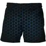 Futuristic Hexagonal Grid EDM Men's Swim Shorts