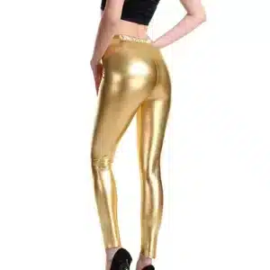 Gold Metallic EDM Rave Women's Leggings