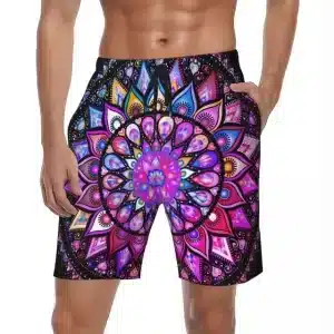 Mandala EDM Psytrance Men's Psychedelic Shorts