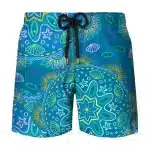 Men's Blue Mandala Pattern Psychedelic Swim Shorts