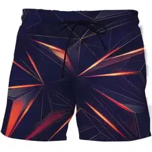 Midnight Prism Geometric EDM Men's Shorts