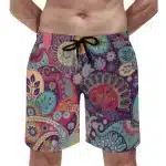 Multicolor Paisley & Floral Men's Psychedelic Shorts