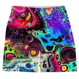 Neon Galaxy Psychedelic Psytrance Men's Shorts