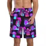 Neon Magic Mushroom Psychedelic Rave Men's Shorts