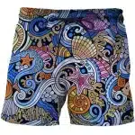 Oceanic Sea Life Pattern Psychedelic Men's Shorts