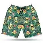 Palm Leaf Tropical Alien UFO Men's Board Shorts