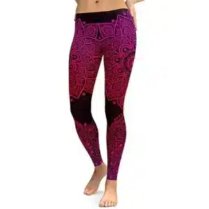 Pink and Purple Ombre Mandala Women's Yoga Leggings