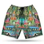 Psychedelic Alien Trippy Mushroom Bus Men's Shorts