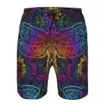 Psychedelic Dragonfly Sun Mandala Men's Swim Trunks