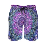 Psychedelic EDM Rave Mandala Men's Swim Trunks