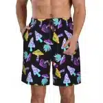 Psychedelic Glow-In-The-Dark Mushroom Men's Shorts