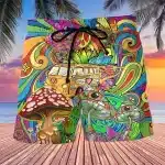 Psychedelic Mushroom & Hippie Van Men's Shorts