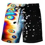 Psychedelic Oil Bubble Men's Trippy Beach Shorts