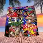 Psychedelic Shroom Garden Rave Festival Swim Shorts