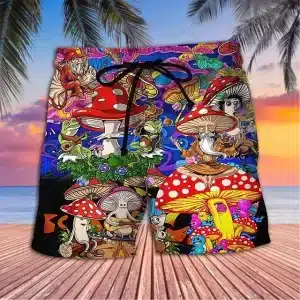 Psychedelic Shroom Garden Rave Festival Swim Shorts