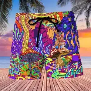 Psychedelic Shroom Trippy Patterns Men's Shorts