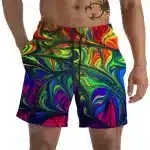 Psychedelic Swirl Men's Psytrance Trippy Shorts