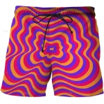 Psychedelic Vibe Trippy Wave Pattern Men's Shorts