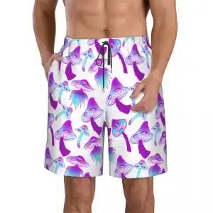 Purple Magic Mushroom Trippy Men's Shorts