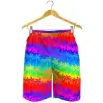 Rainbow Palm Tree Paradise Men's Beach Shorts