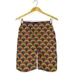 Rainbow Wave Pattern Men's Psychedelic Men's Shorts