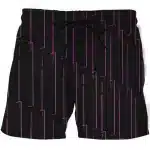 Sleek Neon Line Psytrance Men's Beach Shorts