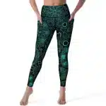 Teal and Black Mandala Women's Yoga Leggings