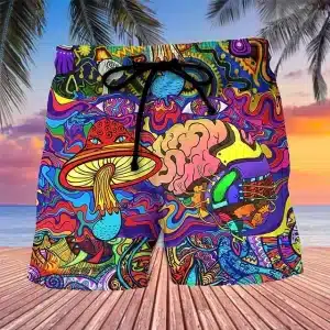 Trippy Mushroom & Brain Melting Men's Shorts