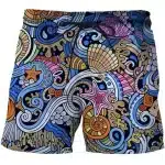 Vibrant Oceanic Sea Shell Men's Swim Shorts