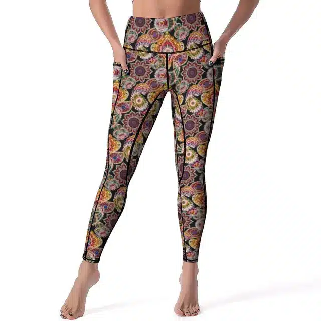 Vintage Multicolor Floral Mandala Women's Leggings
