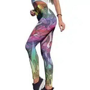 Women's Psychedelic Colorful Mushroom Pattern Leggings