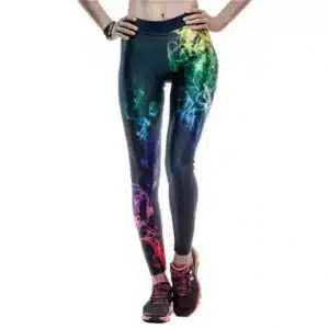 Women's Psytrance Rainbow Smoke Festival Leggings